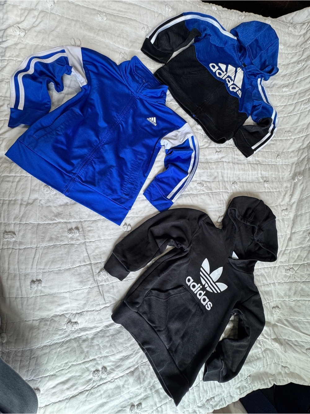 adidas Kids' Blue & Black Hoodies and Jacket combo size 5y